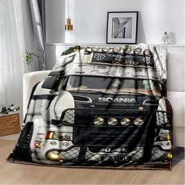 3D S-Scania Top Class Truck Cartoon Soft Blankets,Throw Blanket Comfortable Blanket for Picnic Beds Sofa Home Bedroom Lusy Store