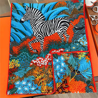 POBING 30% Silk 70%Cashmere Scarf Women Hand Rolled Luxury Printed Long Scarves Wraps Bandana Big Shawls Hijabs Female Foulards Lusy Store