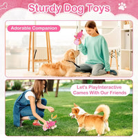 Dog Squeak Toys, Rope for Large Dogs and Medium Aggressive Chewers, Puppy Teething Interactive, Indestructible Dog Toy