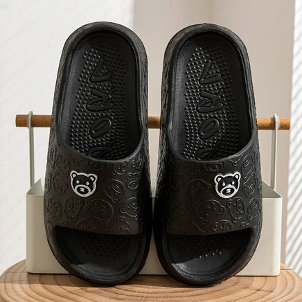 Cute Bear Women Slippers Summer Indoor Soft Cartoon Sandals Bathroom Anti-slip Outdoor Comfy Men Leisure Shoes Couple Lusy Store