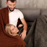 Luxury Shaggy Blanket for Couple Winter Warm Cosy Romantic Waterproof Blanket-Thickened Large Size Blanket Microfibre-Blanket
