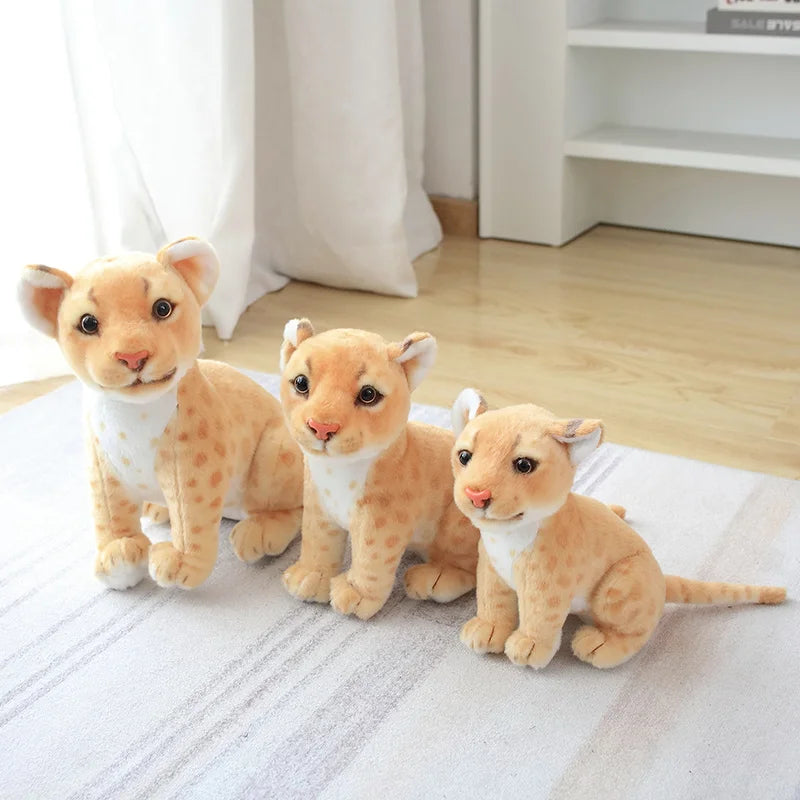 Lusy Store LLC Simulation Snow Leopard Cheetah Plush Toy 23cm Stuffed Soft Forest Animal Lion Doll Gift Plush