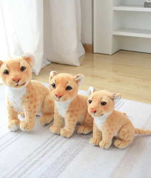 Lusy Store LLC Simulation Snow Leopard Cheetah Plush Toy 23cm Stuffed Soft Forest Animal Lion Doll Gift Plush