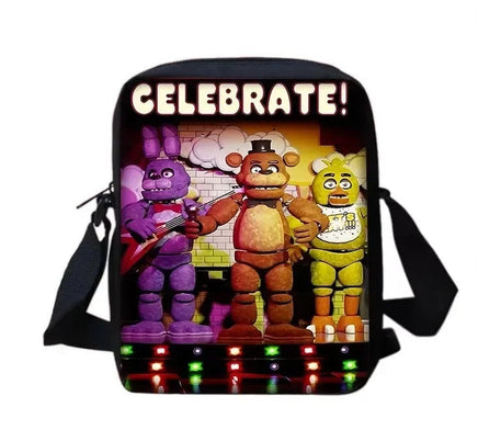 Cartoon Five Night At Freddy Child School Backpack With Shoulder Bag Pencil Bags School Bags for Boys Girls Best Gift XHOO4-KB-145-A8