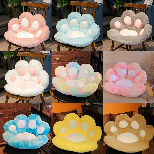 Lusy Store LLC Paw Pillow Animal Seat Cushion Stuffed Plush Sofa Indoor Floor Home Chair Decor Winter Children Girls Gift Plush