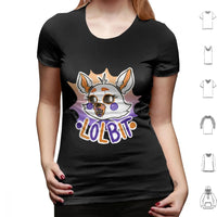 Lolbit T Shirt Cotton Men Women DIY Print Fnaf Lolbit Game Horror Five Nights At Video Game Fnaf Lolbit Animatronic Cute W-Tee-Black
