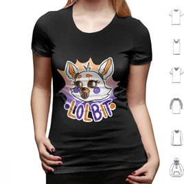 Lolbit T Shirt Cotton Men Women DIY Print Fnaf Lolbit Game Horror Five Nights At Video Game Fnaf Lolbit Animatronic Cute W-Tee-Black
