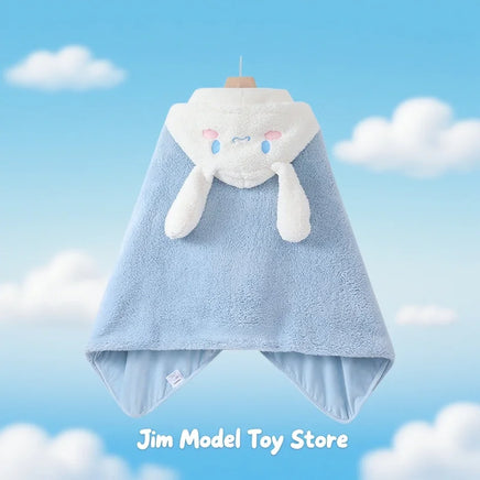 Cartoon Cute Cinnamoroll Kuromi My Melody Blanket Hooded Poncho Blanket Office Student Nap Blanket Air Conditioning Blanket Gift 80x160cm 2
