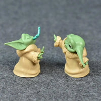 Lusy Store 5pcs/set Baby Yoda Grogu Mandalorian Action Figure Toys 4-7cm Yoda Baby Action Toys Star Wars Figuras Hot Kids Toys Xmas Gifts 