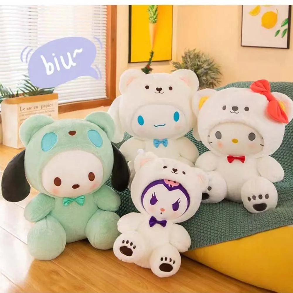 Hello Kitty Plush Cinnamonroll Pochacco Kuromi Doll Cos Bear Cute Gifts