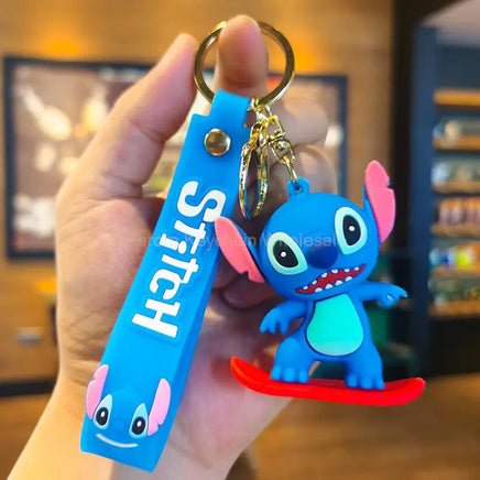Anime Characters Keychain Set - Mickey Mouse, Minnie, Lilo & Stitch - for Kids, Car Pendant - Lusy Store LLC