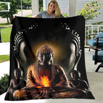 Buddha Sakyamuni Buddhism Faith Religion Soft Plush Blanket, Flannel Blanket Throw Blanket for Living Room Bedroom Bed Sofa Pray