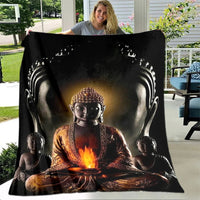 Buddha Sakyamuni Buddhism Faith Religion Soft Plush Blanket, Flannel Blanket Throw Blanket for Living Room Bedroom Bed Sofa Pray