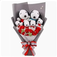 Snoopy Plush Bouquet Cute Doll Flower Puppy Graduation Gift D