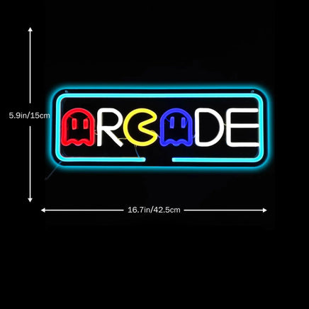 Lusy Store LLC Arcade Neon Signs for Wall Decor USB LED Light Sign Bedroom Kid Room Neon Light Gift Neon Sign