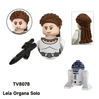 Star Wars Mandalorian Mini Robot Figure Toy - Han Solo, C-3PO, Leia, Darth Vader, Boba Fett Blocks TV8078