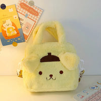 Sanrio Bag Kawaii Kuromi Cinnamoroll My Melody Cartoon Anime Plush Handbag Cosmetic Bag Travel Storage Bag Women Girl Gifts style G 20 15cm