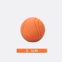 Rubber Dog Ball, Indestructible & Bite-Resistant, Chew Toy for Small to Extra-Large Dogs, Solid Red Orange S