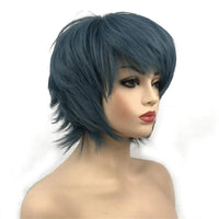 StrongBeauty Halloween Wig Blue Assassination Classroom Akabane Karma Cosplay Wigs Red Synthetic Hair color2913 6inches