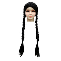 Girl Princess Elsa Anna Wig Kid Halloween Party Carnival Disguised Belle Wednesday Mermaid Rapunzel Aurora Snow White Ariel Hair Wednesday01