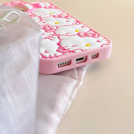 Kawaii Cartoon Sanrios Hello Kitty Phone Case For iPhone 15 14 13 12 11 Pro Max Soft Silicone Drop-resistant Back Cover Gift Lusy Store