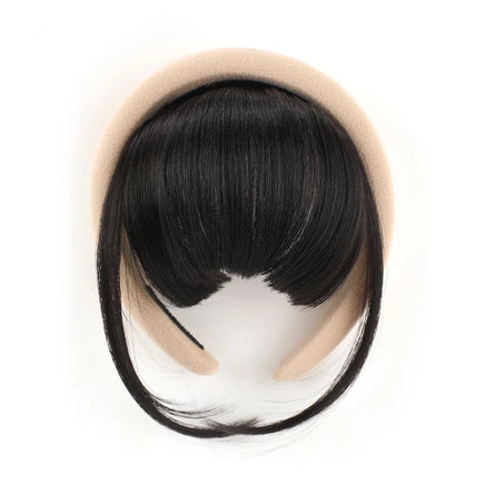 Front Hair Bangs Hair Synthetic Extensions With Magic Paste hair Bands Bangs Wigs Synthetic Wigs Headband for Halloween 2 6inches CHINA