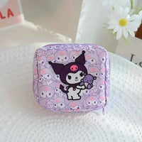 [Licensed] Sanrio Hello Kitty Cinnamoroll Kuromi Cartoon Girl Sanitary Napkin Storage Bag MakeUp Bag Coin Purse Card Holder Bag