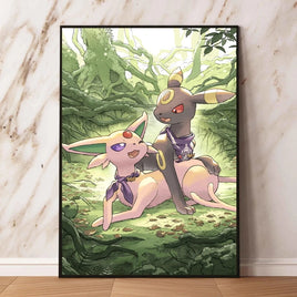 Pokemon Canvas Prints Wall Art Home Classic Children's Bedroom Decor Gifts Kid Action Figures Modular Painting Cartoon Character 23
