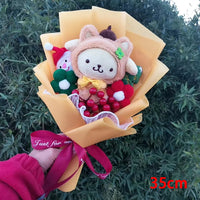 Kuromi My Melody Cinnamoroll Hello Kitty Plush Bouquet Woman Valentine's Day Girls Christmas Gifts Cartoon Bouquet-16