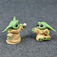 Lusy Store 5pcs/set Baby Yoda Grogu Mandalorian Action Figure Toys 4-7cm Yoda Baby Action Toys Star Wars Figuras Hot Kids Toys Xmas Gifts 