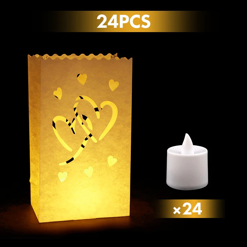 Lusy Store LLC Will You Marry Me Luminous Paper Bag Wedding Proposal Decoration with Illuminated Letter Logo and LED light For Proposal Party Event &amp; Party
