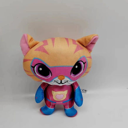 Lusy Store LLC 4pcs/Set Super kitties Plush Kitty Team Crystal Soft Stuffed Animals For Children Girls Gift Plush