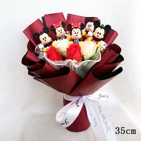 Party Anime Sitting Bear Minnie Mickey Cartoon Hand Office BouquetKids Birthday Valentine's Day Halloween Hallowmas Gift 2 Without LED