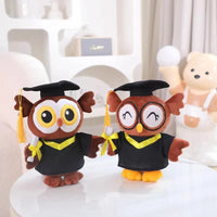 Lusy Store LLC Graduate Plush Dolls Doctor Capybara Owl Bear Plush Toy Cute Stuffed Animal Soft Cartoon Pillow Gift Plush
