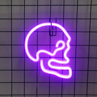 Halloween Bat Spirit LED Neon Wall Decor for Party Gift - Terrifying Atmosphere - USB or Battery Powered Skull purple 0-5W