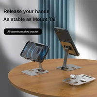 Tablet Holder Universal Aluminum Alloy Portable For iPad Adjustable Flexible Folding Lazy Desktop Live Mobile Phone Stand Mount Lusy Store