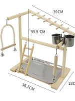 Pepper wood parrot platform, parrot climbing net, climbing training station, climbing ladder, swing bird toy suspension bridge green CHINA