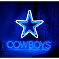 Lusy Store LLC Cowboy Neon Sign USB Powered Dallas LED Party Bar Candy Shop Art Decoration Game Room Neon Sign