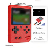 A Red Retro Classic Games Children's Handheld Small Game Console With 400 Game Charging Can Be Connected To The TV Lusy Store
