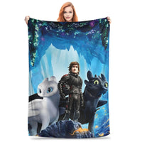 How to Train Your D-ragon Blankets Flannel Novelty Breathable Throw Blanket for Bedspread Spring Autumn 8