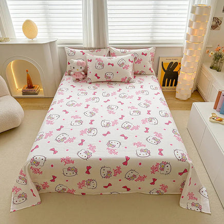 Cartoon Household Goods Anime Figure Bedding Set Hello Kitty Single Bed Sheet without Pillowcase Daisy Katie