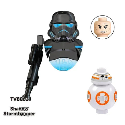 Star Wars Mandalorian Mini Robot Figure Toy - Han Solo, C-3PO, Leia, Darth Vader, Boba Fett Blocks TV8062