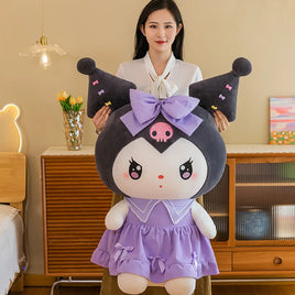 Lusy Store Big Size Plush Kuromi Melody Cinnamoroll Toys Pillow Anime Stuffed Dolls Anime Sofa Cushion Girl's Room Decoration Xmas Gift 