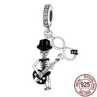 Gothic 2025 Charms 925 Sterling Silver Halloween Nightmare Skull Skeleton Beads Fit Snake Chain Bracelet Necklace DIY Jewelry BMT714