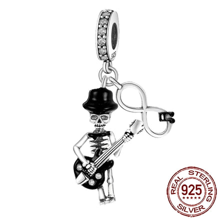 Gothic 2025 Charms 925 Sterling Silver Halloween Nightmare Skull Skeleton Beads Fit Snake Chain Bracelet Necklace DIY Jewelry BMT714
