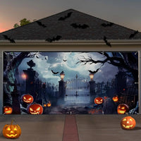 Halloween banner, multifunctional reusable garage door background MULTI