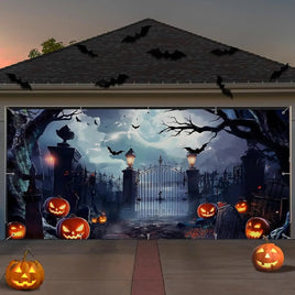 Halloween banner, multifunctional reusable garage door background MULTI