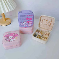 Kuromi Cinnamoroll Cartoon Jewelry Storage Box - Travel PU Organizer