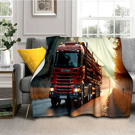 3D S-Scania Top Class Truck Cartoon Soft Blankets,Throw Blanket Comfortable Blanket for Picnic Beds Sofa Home Bedroom Lusy Store