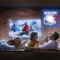 Lusy Store LLC New York Hockey Neon Sign Ranger LED Sign Decor Ice Gifts for Ranger Fans Neon Sign